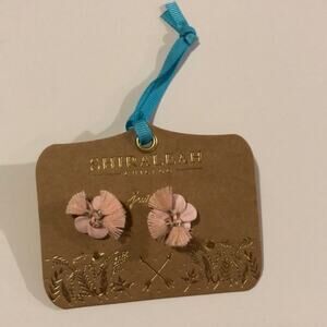 Shiraleah Chicago jewelry - Anthropologie - Fleur stud earrings blush flower NEW